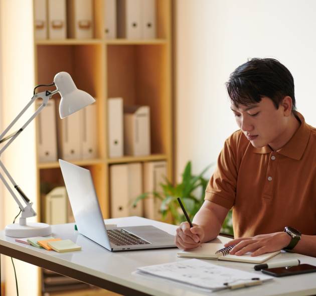 Pensive Software Engineer Building System